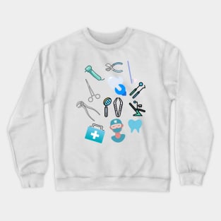 Dentists do it better - Tooth pattern Crewneck Sweatshirt